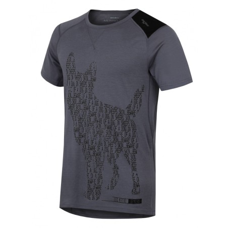 Vyr. termo marškiniai short HUSKY MERINO DOG 19 pilka