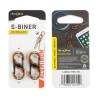 NITE-IZE karabinas S-Biner MicroLock (2vnt) coyote NITE-IZE karabinas S-Biner MicroLock (2vnt) coyote