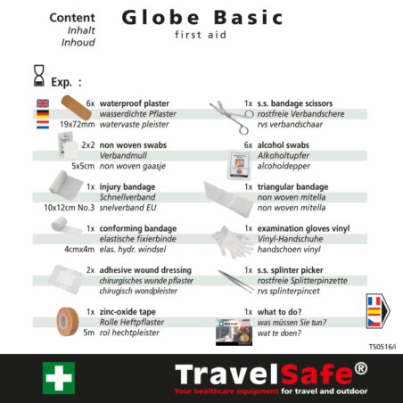 Pirmos pagalbos rink. TravelSafe Globe Basic Pirmos pagalbos rink. TravelSafe Globe Basic
