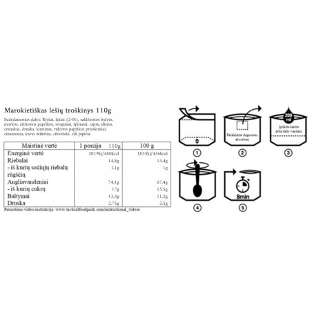 Tactical Foodpack Marokietiškas lešių troškinys 110g