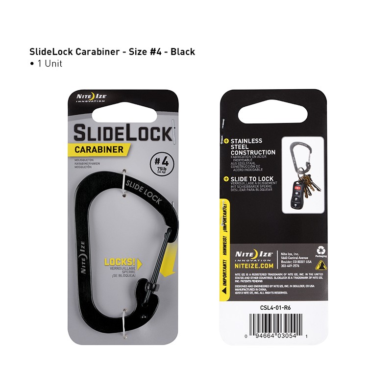 NITE-IZE karabinas CSL4 (juoda)