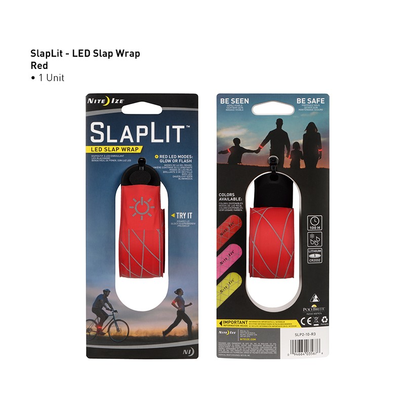 NITE-IZE LED atšvaitas SlapLit V2 (raudona)