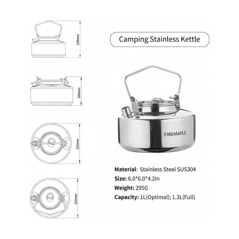 Virdulys Fire-Maple Antarctic Stainless