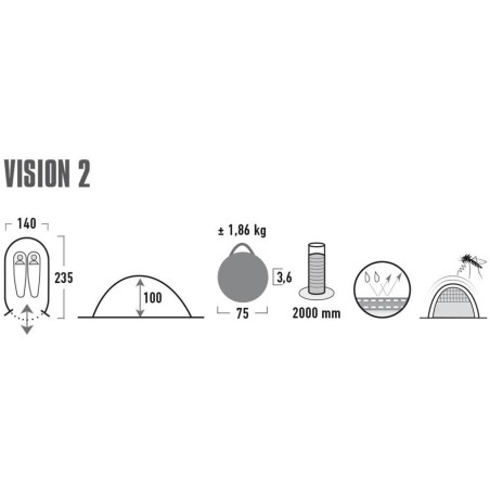 Palapinė 'Pop Up' High Peak VISION2